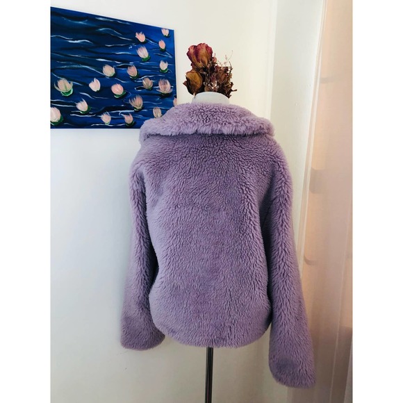 Avec Les Filles cropped faux fur coat size M - Picture 3 of 7